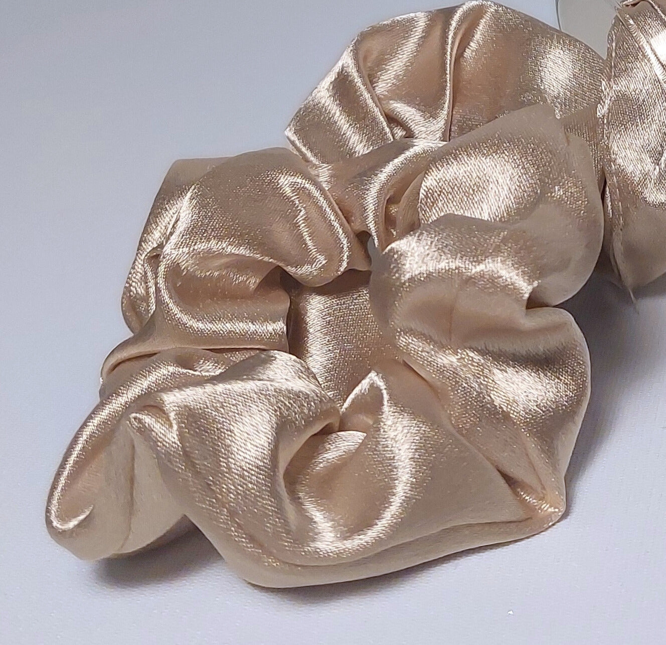 Champagne Satin Scrunchie