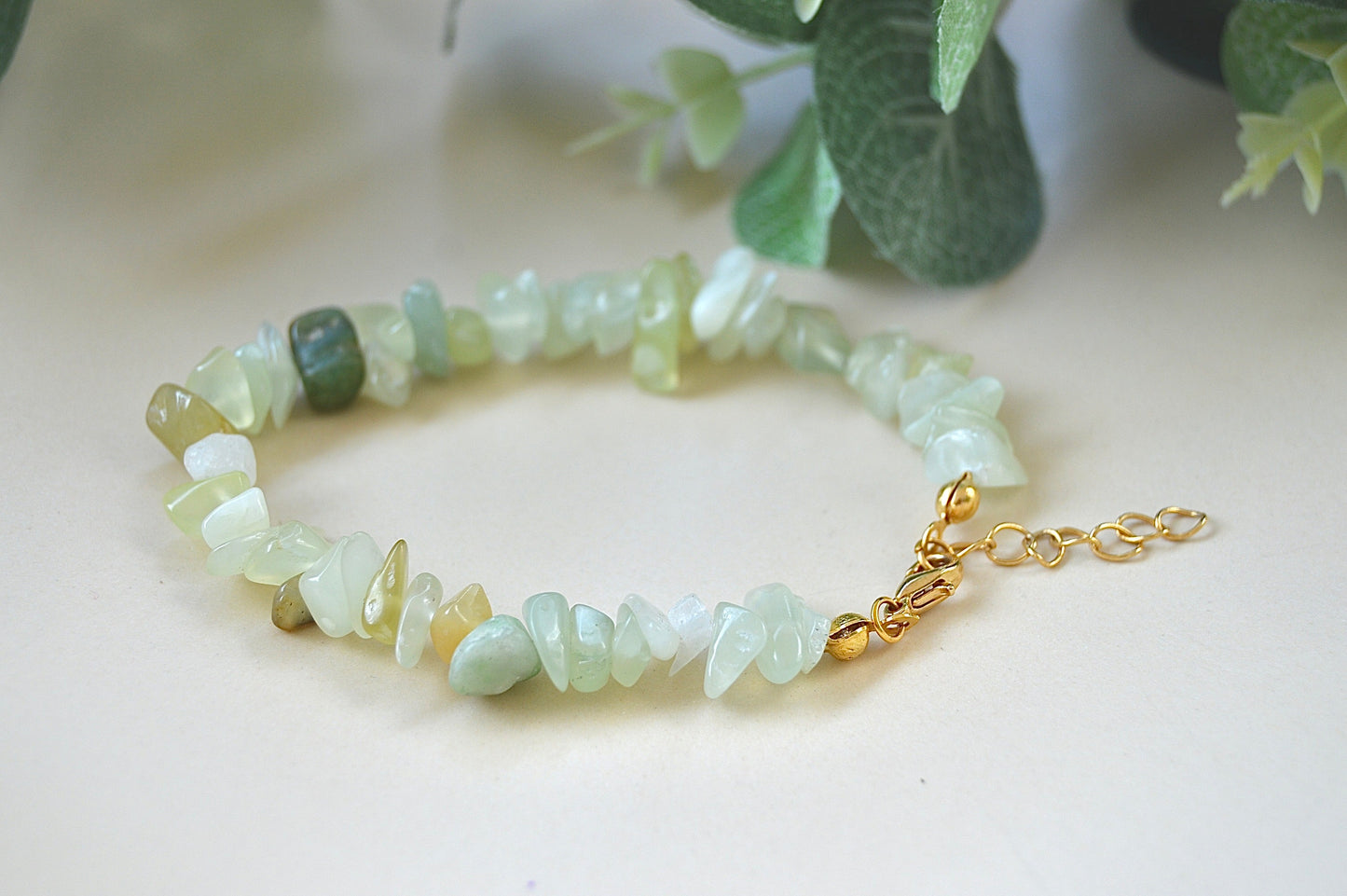 Jade chips armbånd – harmoni, balanse og indre vekst