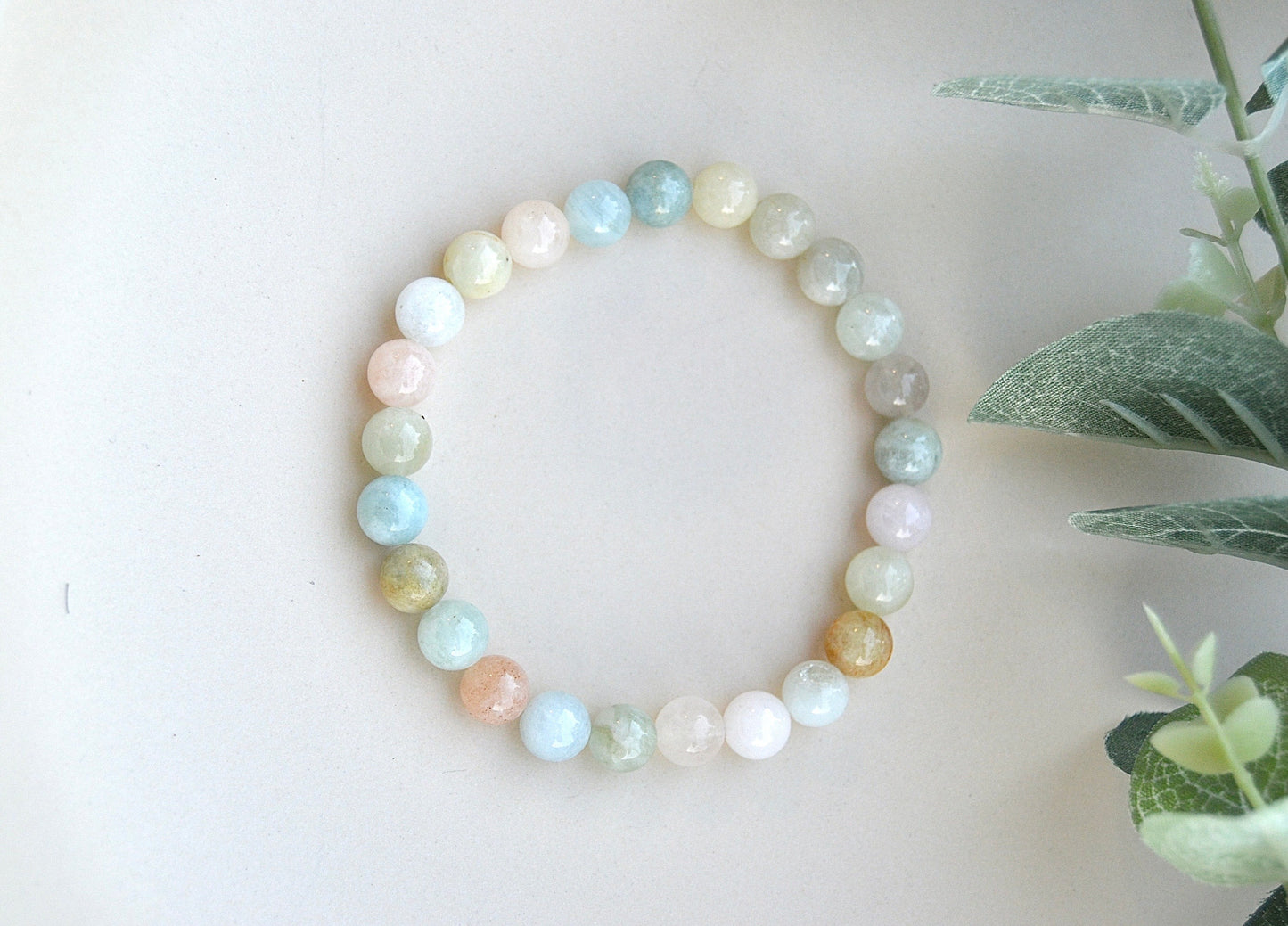 Morganitt armbånd – ubetinget kjærlighet, indre fred og emosjonell balanse