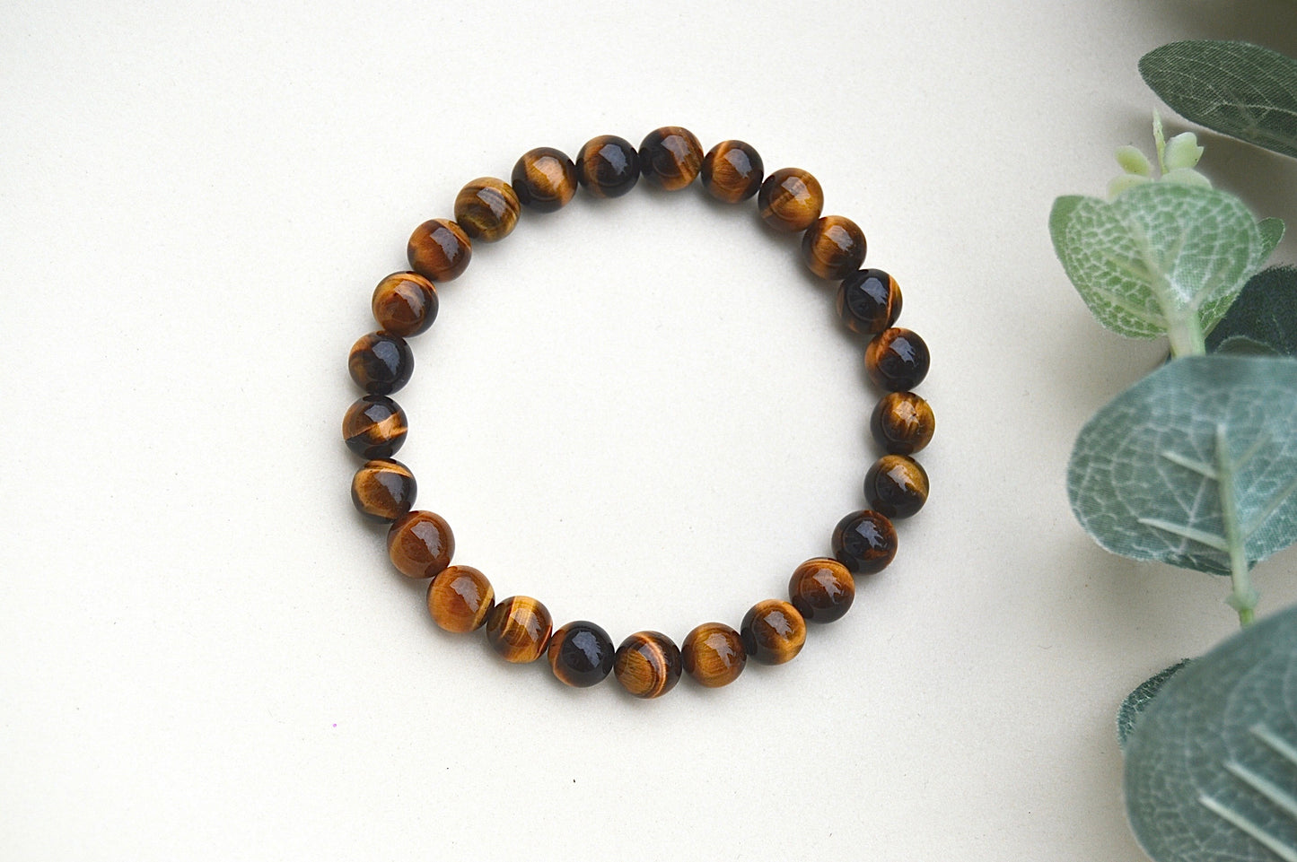 Tigerøye armbånd 8 mm – styrke, beskyttelse og selvtillit