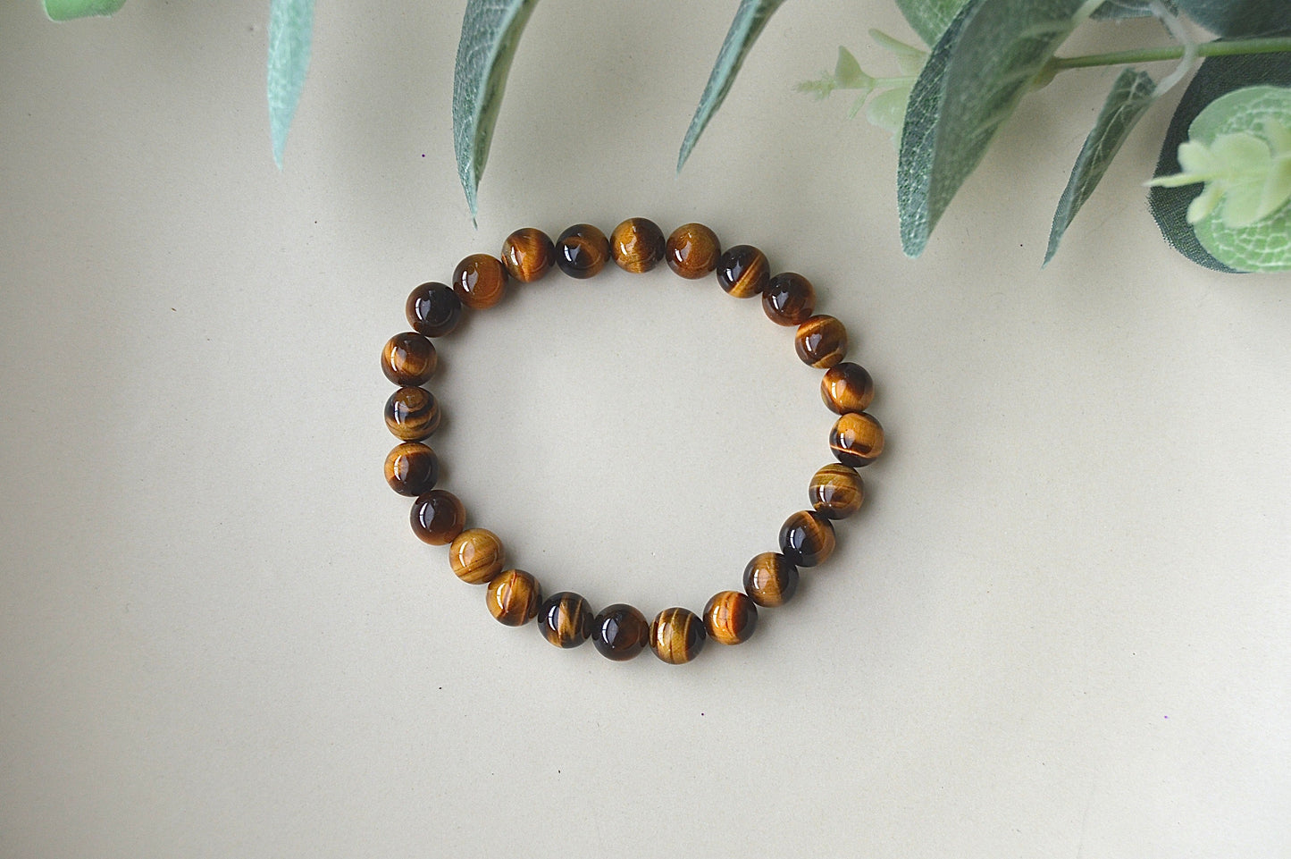 Tigerøye armbånd 8 mm – styrke, beskyttelse og selvtillit