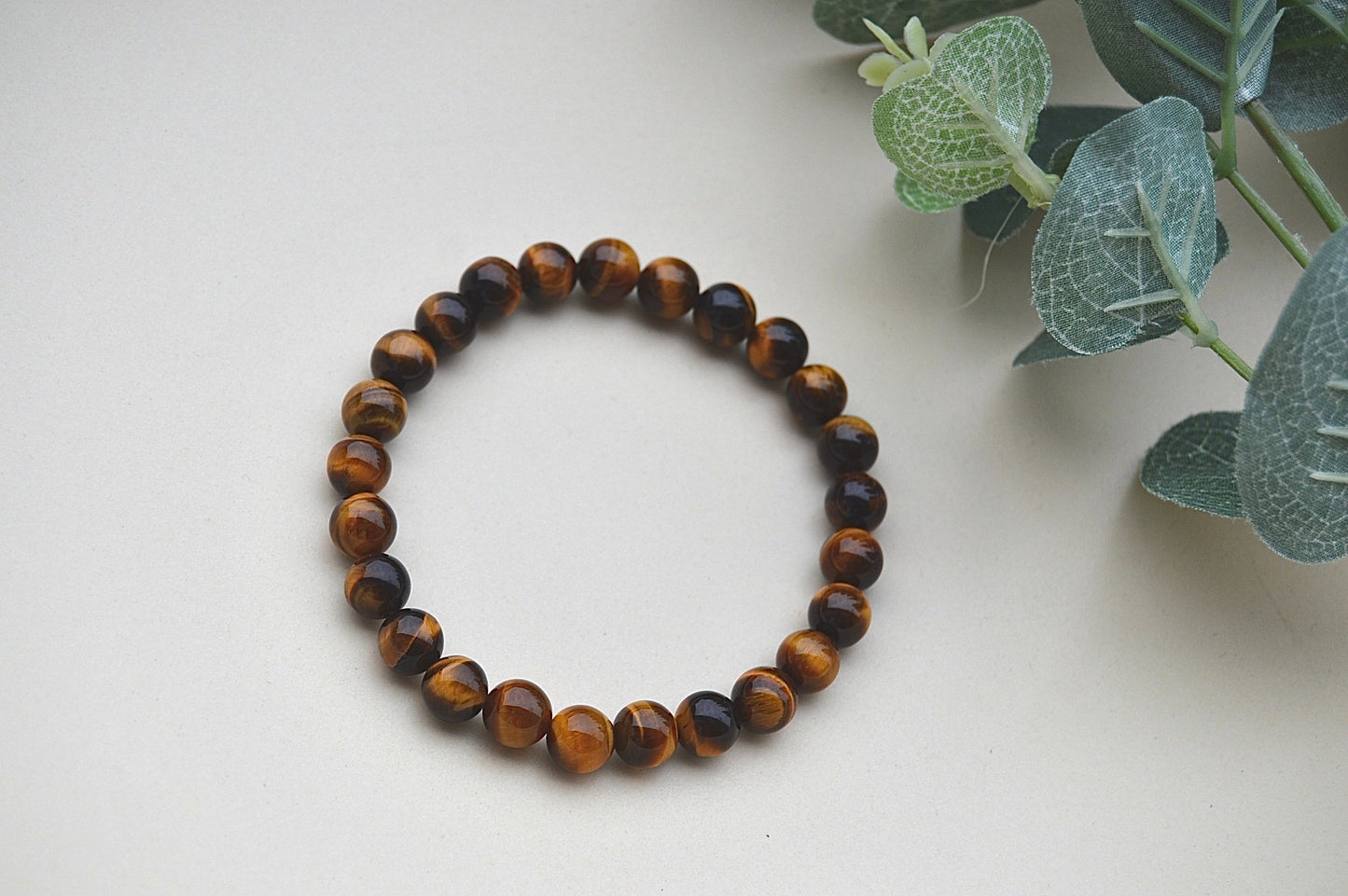 Tigerøye armbånd 8 mm – styrke, beskyttelse og selvtillit