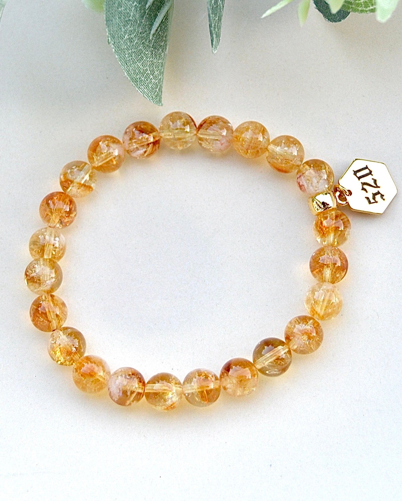 Sitrin armbånd med tallsekvens 520 – overflod, glede og tillit