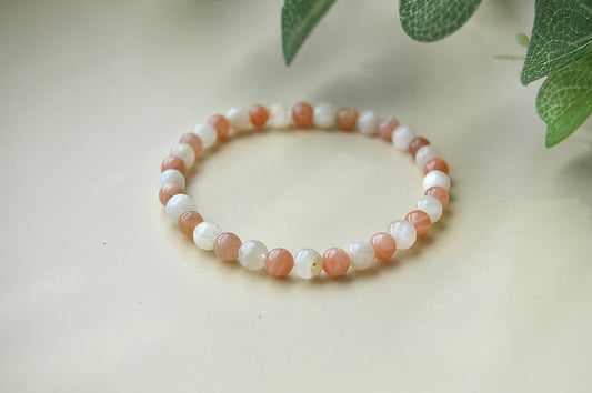 Månestein og solstein armbånd – balanse, inspirasjon og indre styrke