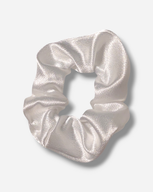 White Satin Scrunchie